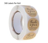 500pcs Thank You for Supporting My Business Kraft Stickers Seal Label Scrapbook Thank You Stickers Roll Marble