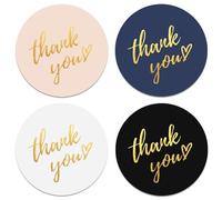 500Pcs Thank You Stickers Self Adhesive Round Paper Thank You Label Stickers for Thank You Gifts Wedding Birthday Thanks Giving Party Bags Packaging on Bags,Boxes and Envelope