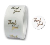 500pcs Thanks You Stickers,3.8cm/1.5inch Colorful Round Self-Adhesive Round Paper Label Stickers for Thank You Gifts Wedding Birthday Party Bags Packaging Gift Small Paper Sticker