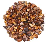 500Pcs Tiger Eye Irregular Natural Gemstone Chips Beads, 5-8mm Drilled Crystals Beads for Jewellery Making, Crystal Tumbled Chips for Bracelet Crafting