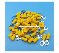 500Pcs Yellow RV5.5-6 Ring Circular Pre-Insulating 12~10AWG Wire Crimp Terminals AUOQKQUT