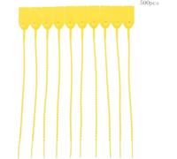 500PCS Yellow Security Tags,Plastic Security Seals,250mm Secure Anti-Tamper Seals for Fire Extinguisher Apparel, Mail Sacks，Footwear, Bags, Travel Cases