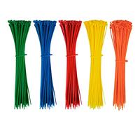 500pcs Zip Ties 200mm x 2.8mm Multi-Color Cable Ties Nylon Wrap Self Locking for DIY Home Office Garden Garage and Workshop