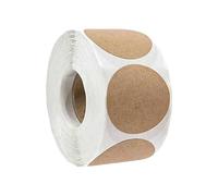 500Pieces Brown Round Labels Adhesive Writable Sticker for Home Decors and Handmade Store Organizing Label Strong Adhesive Labels