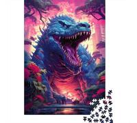 500Pieces Jigsaw Ancient Alligator Monster Square Puzzles for Adults & Wooden Puzzles Home Decoration Puzzle 500pcs (52x38cm)