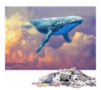 500Pieces Jigsaw Cloud Whale Watching Square Puzzles for Adults & Wooden Puzzles Home Decoration Puzzle 500pcs (52x38cm)