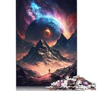 500Pieces Jigsaw Cosmos Wanderer Landscape Square Puzzles for Adults & Wooden Puzzles Home Decoration Puzzle 500pcs (52x38cm)