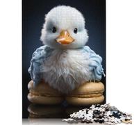 500Pieces Jigsaw Cute Duckling And Macarons Square Puzzles for Adults & Wooden Puzzles Home Decoration Puzzle 500pcs (52x38cm)