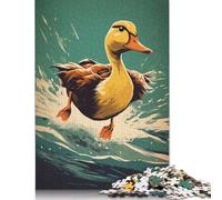 500Pieces Jigsaw Duck in The Water Bird Art Square Puzzles for Adults & Wooden Puzzles Home Decoration Puzzle 500pcs (52x38cm)