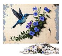 500Pieces Jigsaw Humming Bird Feeding Square Puzzles for Adults & Wooden Puzzles Home Decoration Puzzle 500pcs (52x38cm)
