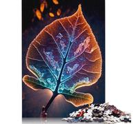 500Pieces Jigsaw Mystic Leaf Square Puzzles for Adults & Wooden Puzzles Home Decoration Puzzle 500pcs (52x38cm)
