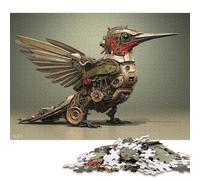 500Pieces Jigsaw Steampunk Mechanical Bird Square Puzzles for Adults & Wooden Puzzles Home Decoration Puzzle 500pcs (52x38cm)