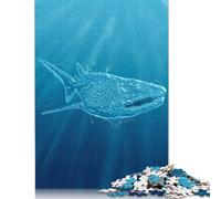 500Pieces Jigsaw Whale Shark Square Puzzles for Adults & Wooden Puzzles Home Decoration Puzzle 500pcs (52x38cm)
