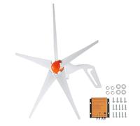 500W 5 Blade 12V Wind Turbine Generator Wind Power System with MPPT Controller Low Start 2.5ms Adjustable Wind Direction for Home Farm RV Boat Off Grid Energy Windmill Kit