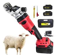 500W Brushless Cordless Sheep Shears with 2X 21V Battery, High Speed Electric Clippers for Rug Tufting Goat Llama, Low Noise SK5 Blade Animal Husbandry Grooming Kit