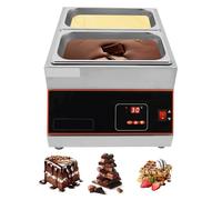 500W Chocolate Tempering Machine, 10 L / 22 Lbs 4 Tanks Commercial Chocolate Melting Pot, Temp Control 32-203°F, Electric Chocolates Melter, for Milk Cream Melting Heating Dual Tank