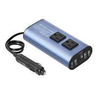 500W Double receptacle 4USB Modified Frequency Inverter DC12V To AC 110V Ports Car Adapter Portable Inverter(12V 500W 60HZ RED)