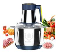 500W Electric Mini Food Chopper, 4L Stainless Steel Multi-Function Blender, 5 Speeds, 6 Blades, 10 Seconds Fast Chopping, Suitable for Chopping Various Meats, Vegetables, Mini Food Processors