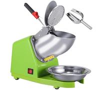 500W Electric Stainless Ice Crusher Shaver, 2200R/min Adjustable Thickness Shaved Ice, 187Lbs/hour Double Cover Commercial Snow Cone Maker for Bars Cafes Snack Stands Home
