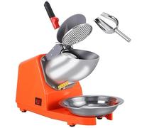500W Electric Stainless Ice Crusher Shaver, 2200R/min Adjustable Thickness Shaved Ice, 187Lbs/hour Double Cover Commercial Snow Cone Maker for Bars Cafes Snack Stands Home