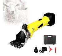 500W Heavy Duty Cordless Sheep Shears Professional 2X Lithium Batteries Fast Charging for Sheep Goats Alpacas Livestock Wool Shaving Clippers (9straightteeth)