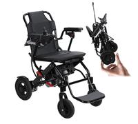 500W Lightweight Electric Wheelchair, Foldable Electric Wheelchair for Adults, Airline-Approved Ultralight Folding Wheel Chair (22kg), 12-Mile Range, Anti-Tilt & Puncture-Proof Tires Black