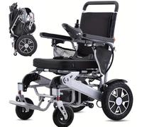 500W Motor Lightweight Foldable Electric Wheelchair, Portable Motorized Wheelchair Travel Size with Detachable Battery, with 12Ah Lithium Battery, Fast 3-Second Folding,