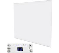 MYLEK Panel Heater Radiator Electric 0.5KW - Daily and Weekly Timer, Digital Thermostat - Wall Mounted Slimline White Panel Heater for Bathroom, Office, Bedroom, Garage (500 Watt) Lot 20 Compliant
