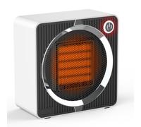 500W Portable Ceramic Electric Heater, Fast Heating in 2s with PTC Technology, Energy Saving Mini Space Heater with Overheat/Tip-Over Protection, Silent Desk Heater for Home Office