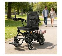 500W Power All-Terrain Electric Wheelchair for Adults, Airline Approved Lightweight Folding Portable with 15-Mile Travel Range(Black,20ah)