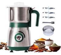 500W Spice Blender, Grain Mill with 3 Stainless Steel Blades, Grinder Portable & Compact with 3-Speed Adjustment, for Kitchen