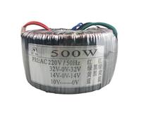 500W Toroidal Transformer A-class Iron Core 220V to Dual 32V Dual 14V Single 10V Voltage Parameters Can Be