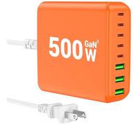 500W USB C Charger Block, 8-Port USB C Charging Station Fast Charging PD 120W PC Laptop Charger Adapter Compatible with MacBook Pro/Air/All iPad,DELL, iPhone 16/15/14/13/Pro Max/Galaxy