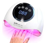 500W UV LED Nail Lamp, Nail Dryer for Gel Polish with 90Pcs Lamp Beads, Touchscreen 4 Timer and Automatic Sensor, Ideal for Home Salon, Nail Polish Dryer for Salon and Home