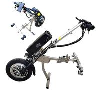 500W Wheelchair Pull Device, 3 Speeds Electric Wheelchair Conversion Kit, with LED Front Light / 48V 17ah Battery/LCD Display, Range 65km,B