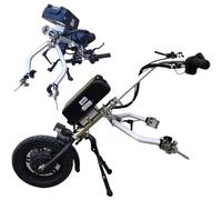 500W Wheelchair Pull Device, 3 Speeds Electric Wheelchair Conversion Kit, with LED Front Light / 48V 17ah Battery/LCD Display, Range 65km,A
