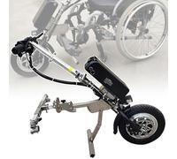 500W Wheelchair Pull Device, 48V 17Ah Battery, Electric Handcycle Wheelchair Attachment Conversion, with Front Light / 12" Wheels, Range 65km,B