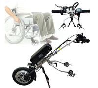 500W Wheelchair Pull Device, Electric Trolley Wheelchair Attachment, 3 Speeds/with Front Light + Shock Absorption System + Tweeter, 48V 17Ah Battery,B