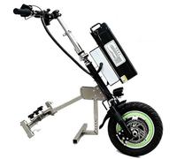 500W Wheelchair Pull Device, Wheelchair Conversion Electric Kit, 12 Inch Wheel, 3 Speeds/with Front Light + Shock Absorber System + Trumpet, Range 65/85 Km,A,A15ah/65KM
