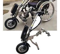500W Wheelchair Pull Device, Wheelchair Conversion Electric Kit, 3 Speeds/with Front Light + Shock Absorber System + Trumpet, 48v 15/17 Ah Lithium Battery, Range 55/65 Km,B-17ah