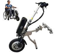 500w Wheelchair Pull Device, Wheelchair Conversion Electric Kit, 48v 15/17 Ah Lithium Battery, Range 60/70 Km, 3 Speeds/with Front Light + Shock Absorber System + Trumpet 17Ah-B