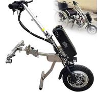 500W Wheelchair Pull Device, Wheelchair Conversion Electric Kit, 48V 17 Ah Lithium Battery, Range 80 Km, 3 Speeds/with Front Light + Shock Absorber System + Trumpet, for Manual to Electric Upgrade,A