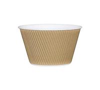 500x Fiesta Hot Cup Ripple Wall Kraft Light Brown 12oz Take Away Travel