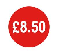 500x Red Price Stickers 45mm £1.50-£10.50 Self Adhesive, Peel Off, No Residue (£8.50)