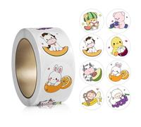 500x/Roll Rewards Stickers Animal Cartoon Decals Water Bottle for Kids Students