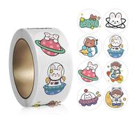 500x/Roll Rewards Stickers Animal Cartoon Decals Water Bottle for Kids Students