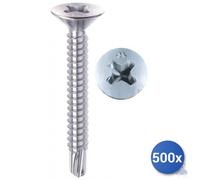 500x Screw Self Drilling Drillex® Mustad Zinc-Plated White Tsp Ph Test E-100