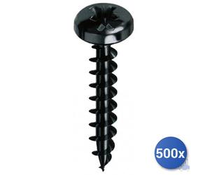 500X Self-Tapping Screws For Black Chipboard Plus&Reg; Mustad Tc Pz E-100 5X30