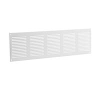 500x150mm / 20x6" inch White Metal Air Vent Grille Cover with Insect Mesh -