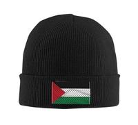 501 Beanie Hat Palestine Flag Palestinian Flag Black Winter Hat Premium Knit Hat Casual Knit Cap for Winter Jogging Camping